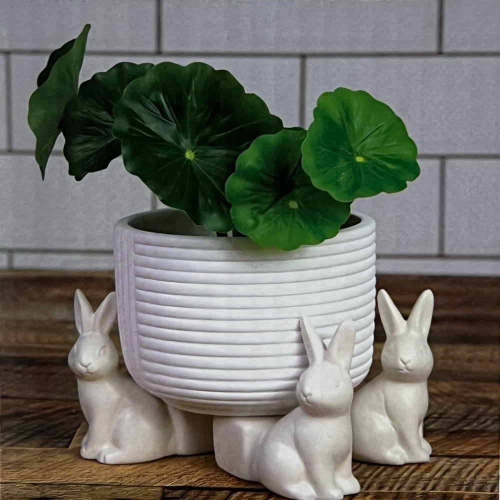 Target 3ct Ceramic Bunny Planter Figural Sets